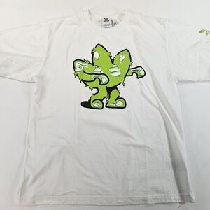 Adidas Zombie Mens White Green Halloween Undead White T-Shirt Size Large